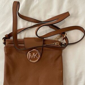 Michael Kors Leather Brown Crossbody Bag
